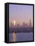 St. Kilda Harbour and Melbourne Skyline, Melbourne, Victoria, Australia, Pacific-Jochen Schlenker-Framed Stretched Canvas