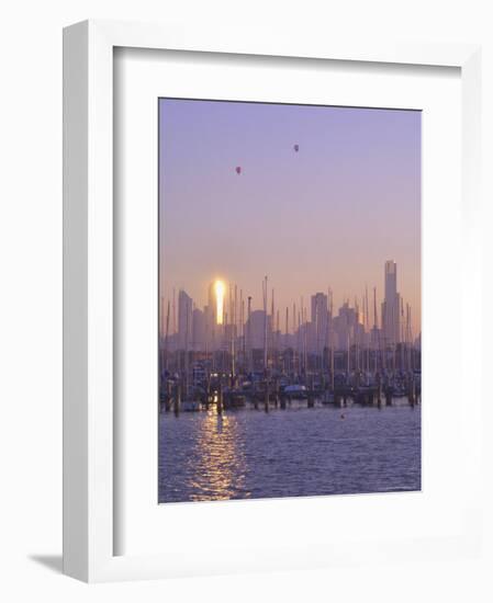 St. Kilda Harbour and Melbourne Skyline, Melbourne, Victoria, Australia, Pacific-Jochen Schlenker-Framed Photographic Print