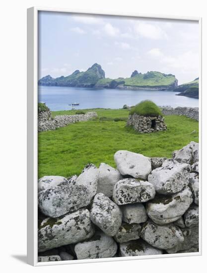 St Kilda Islands, Scotland. Island of Hirta, Traditional Cleit-Martin Zwick-Framed Photographic Print