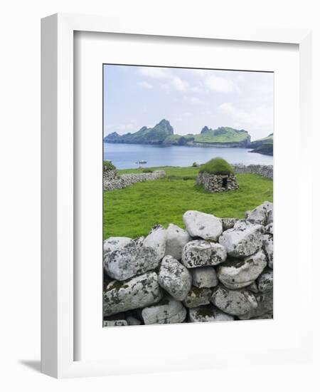 St Kilda Islands, Scotland. Island of Hirta, Traditional Cleit-Martin Zwick-Framed Photographic Print