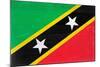 St. Kitts And Nevis Flag Design with Wood Patterning - Flags of the World Series-Philippe Hugonnard-Mounted Art Print