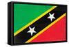 St. Kitts And Nevis Flag Design with Wood Patterning - Flags of the World Series-Philippe Hugonnard-Framed Stretched Canvas