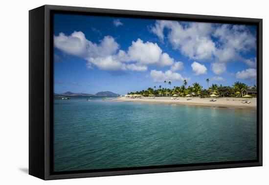 St. Kitts and Nevis, Nevis. Pinney's Beach-Walter Bibikow-Framed Stretched Canvas