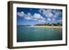 St. Kitts and Nevis, Nevis. Pinney's Beach-Walter Bibikow-Framed Photographic Print