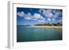 St. Kitts and Nevis, Nevis. Pinney's Beach-Walter Bibikow-Framed Photographic Print