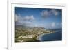 St. Kitts and Nevis, St. Kitts. Frigate Bay of the South Peninsula from Sir Timothy's Hill, morning-Walter Bibikow-Framed Photographic Print