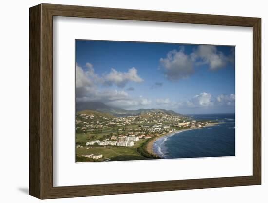 St. Kitts and Nevis, St. Kitts. Frigate Bay of the South Peninsula from Sir Timothy's Hill, morning-Walter Bibikow-Framed Photographic Print