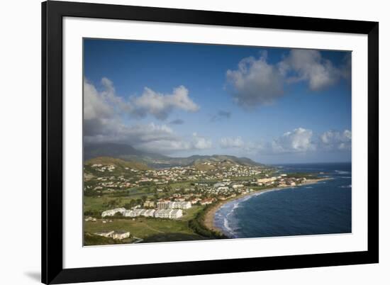 St. Kitts and Nevis, St. Kitts. Frigate Bay of the South Peninsula from Sir Timothy's Hill, morning-Walter Bibikow-Framed Photographic Print