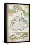 St. Kitts, Antigua and Bermuda, detail from a map of English Colonies in Caribbean-null-Framed Stretched Canvas