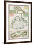 St. Kitts, Antigua and Bermuda, detail from a map of English Colonies in Caribbean-null-Framed Giclee Print