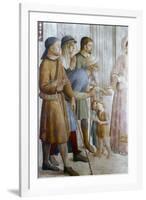 St Laurence Giving Alms to the Poor' (Detail), Mid 15th Century-Fra Angelico-Framed Giclee Print