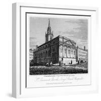 St Laurence's Church, King Street, Cheapside, City of London, 1817-J Greig-Framed Giclee Print