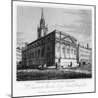 St Laurence's Church, King Street, Cheapside, City of London, 1817-J Greig-Mounted Giclee Print