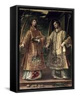 St. Lawrence and St. Stephen, 1580-Alonso Sanchez Coello-Framed Stretched Canvas