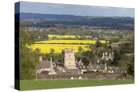 St. Lawrence Church and Oilseed Rape Fields-Stuart Black-Stretched Canvas