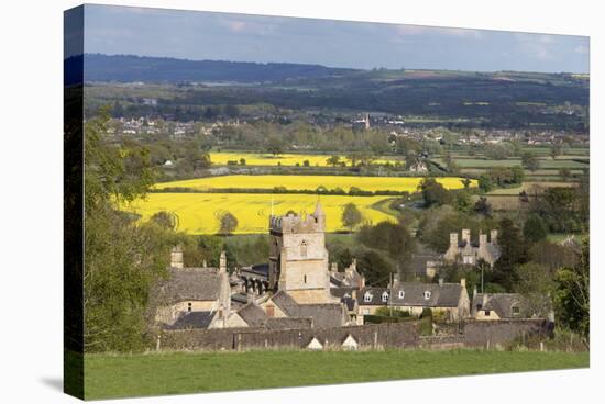 St. Lawrence Church and Oilseed Rape Fields-Stuart Black-Stretched Canvas