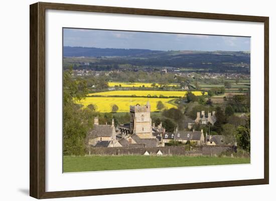 St. Lawrence Church and Oilseed Rape Fields-Stuart Black-Framed Photographic Print