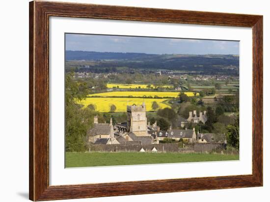 St. Lawrence Church and Oilseed Rape Fields-Stuart Black-Framed Photographic Print