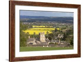 St. Lawrence Church and Oilseed Rape Fields-Stuart Black-Framed Photographic Print