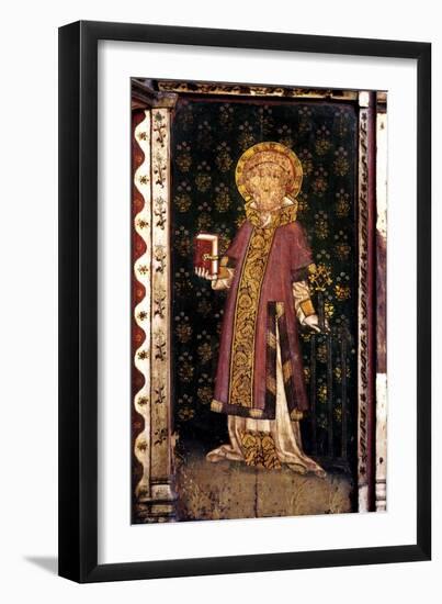 St Lawrence, Detail of the Rood Screen, St Helen's Church, Ranworth, Norfolk, Uk-null-Framed Giclee Print