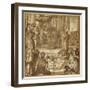 St Lawrence Discourses in the Presence of the Prefect Decius, 1581-Antonio Tempesta-Framed Giclee Print