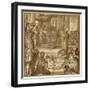 St Lawrence Discourses in the Presence of the Prefect Decius, 1581-Antonio Tempesta-Framed Giclee Print