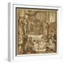 St Lawrence Discourses in the Presence of the Prefect Decius, 1581-Antonio Tempesta-Framed Giclee Print