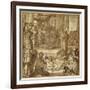 St Lawrence Discourses in the Presence of the Prefect Decius, 1581-Antonio Tempesta-Framed Giclee Print