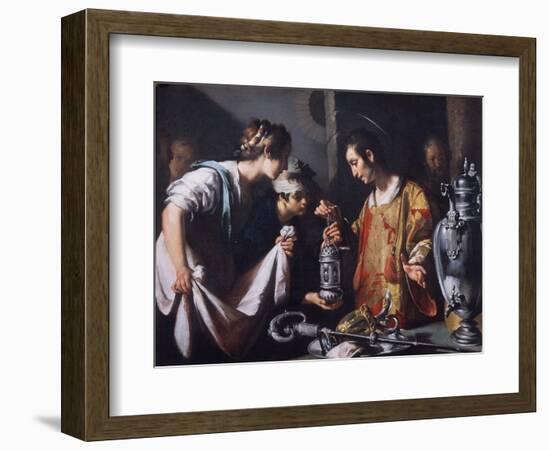 St. Lawrence Distributing the Riches of the Church, C.1625-Bernardo Strozzi-Framed Giclee Print