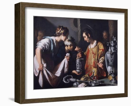 St. Lawrence Distributing the Riches of the Church, C.1625-Bernardo Strozzi-Framed Giclee Print