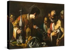 St. Lawrence Distributing the Treasures of the Church, c.1625-Bernardo Strozzi-Stretched Canvas