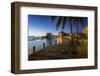 St. Lawrence Gap at dusk, Christ Church, Barbados, West Indies, Caribbean, Central America-Frank Fell-Framed Photographic Print