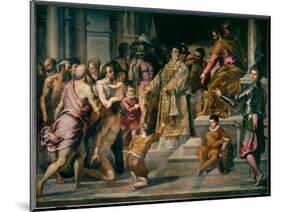 St Lawrence Giving Out Alms-Palma Il Giovane-Mounted Giclee Print