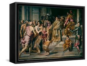 St Lawrence Giving Out Alms-Palma Il Giovane-Framed Stretched Canvas