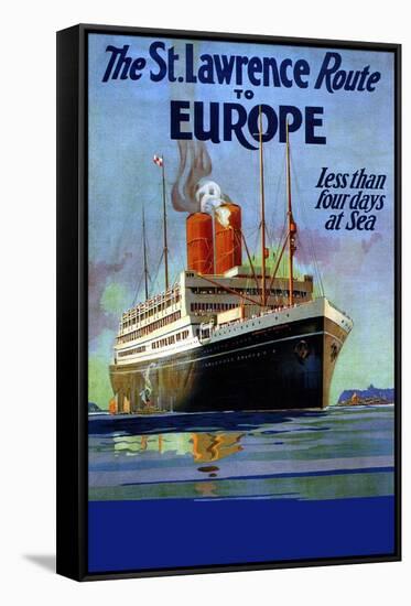 St Lawrence Route To Europe-null-Framed Stretched Canvas