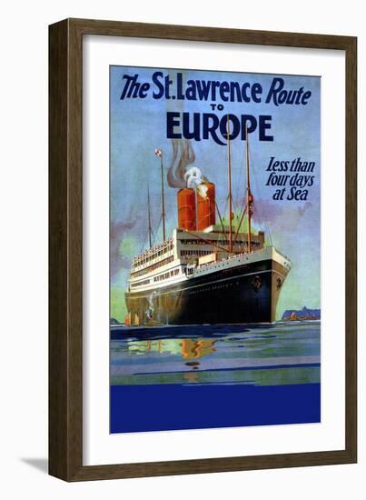 St Lawrence Route To Europe-null-Framed Art Print