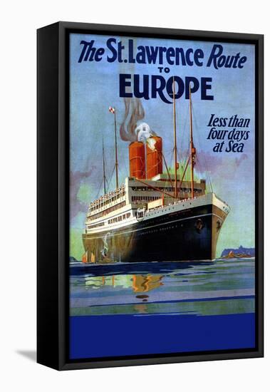 St Lawrence Route To Europe-null-Framed Stretched Canvas