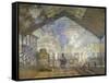 St. Lazare Station-Claude Monet-Framed Stretched Canvas