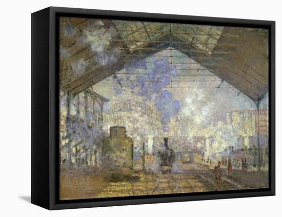 St. Lazare Station-Claude Monet-Framed Stretched Canvas