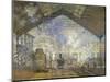 St. Lazare Station-Claude Monet-Mounted Premium Giclee Print