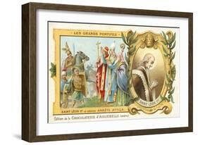 St Leo the Great Stops Attila the Hun's Conquest of Italy, 452-null-Framed Giclee Print