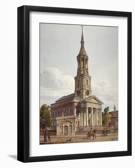 St Leonard's Church, Shoreditch, London, 1811-John Coney-Framed Giclee Print