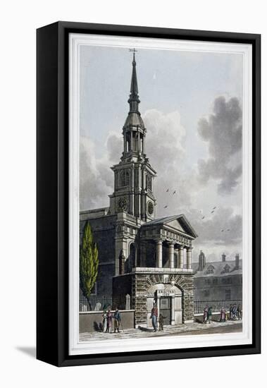 St Leonard's Church, Shoreditch, London, 1814-Thomas Hosmer Shepherd-Framed Stretched Canvas