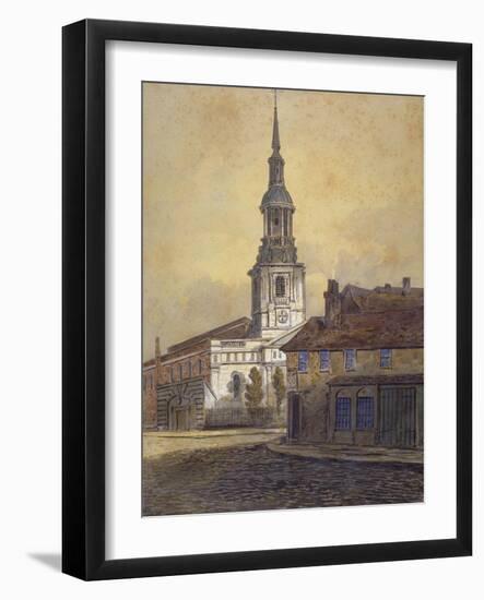 St Leonard's Church, Shoreditch, London, C1815-George Dance-Framed Giclee Print