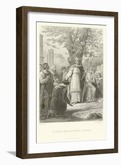 St Louis Administering Justice-Alphonse Marie de Neuville-Framed Giclee Print