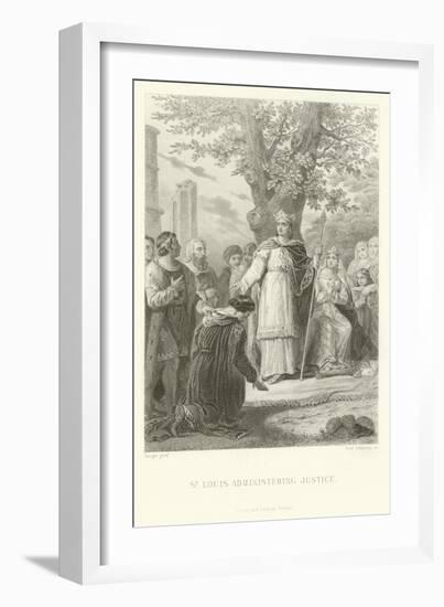 St Louis Administering Justice-Alphonse Marie de Neuville-Framed Giclee Print