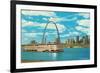 St. Louis Arch and Mississippi River-null-Framed Premium Giclee Print