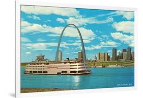 St. Louis Arch and Mississippi River-null-Framed Art Print