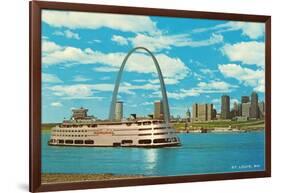 St. Louis Arch and Mississippi River-null-Framed Art Print