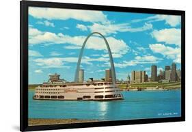 St. Louis Arch and Mississippi River-null-Framed Art Print